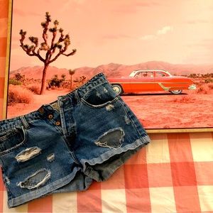 Denim shorts